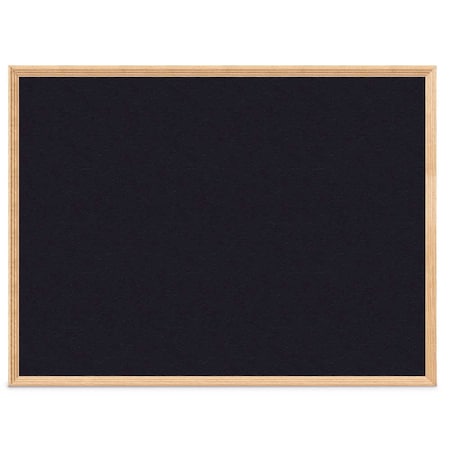 United Visual Products Decor Wood Combo Board, 60"x48", Cherry/Black Porcelain & Cloud UV704DEFAB-CHERRY-BLKPORC-CLOUD